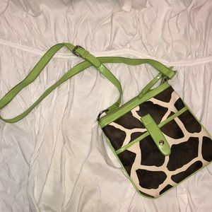 Giraffe print crossbody purse